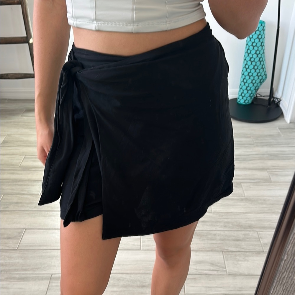 Black Wrap Skirt S-M